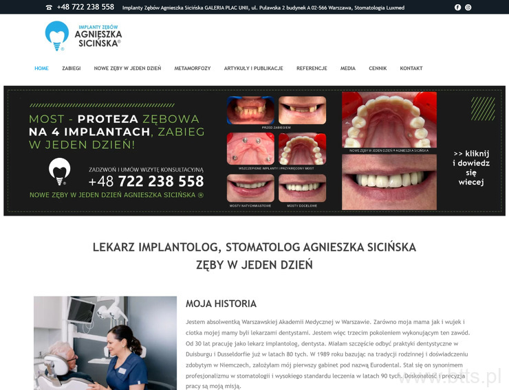 Stomatolog, Implantolog Agnieszka Sicińska