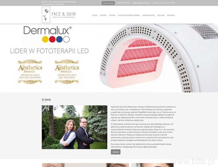 Face&Skin S.C. Grupowa Praktyka Lekarska - Dermatologia i Dermatochirurgia Agnieszka Osmola - Mańkowska Bartosz Mańkowski