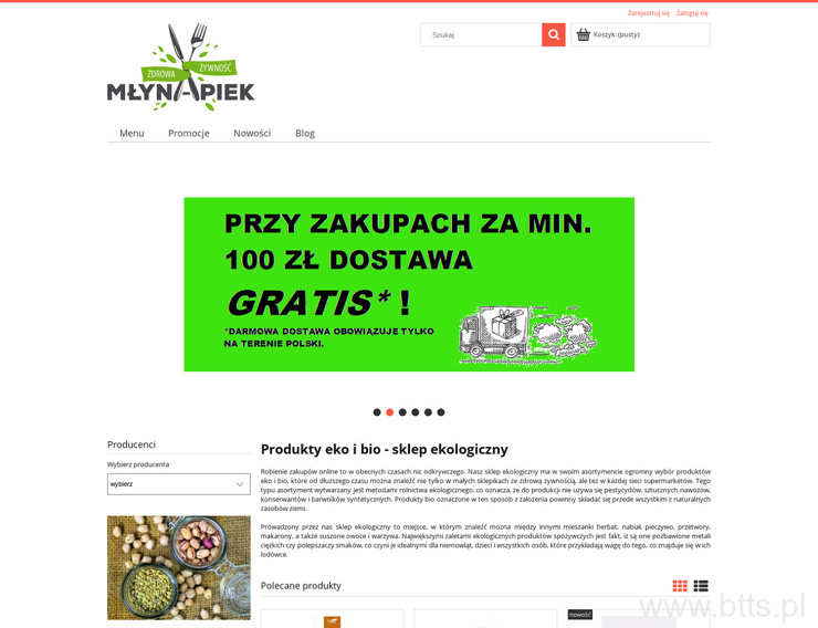 Młynapiek. Żywność naturalna.